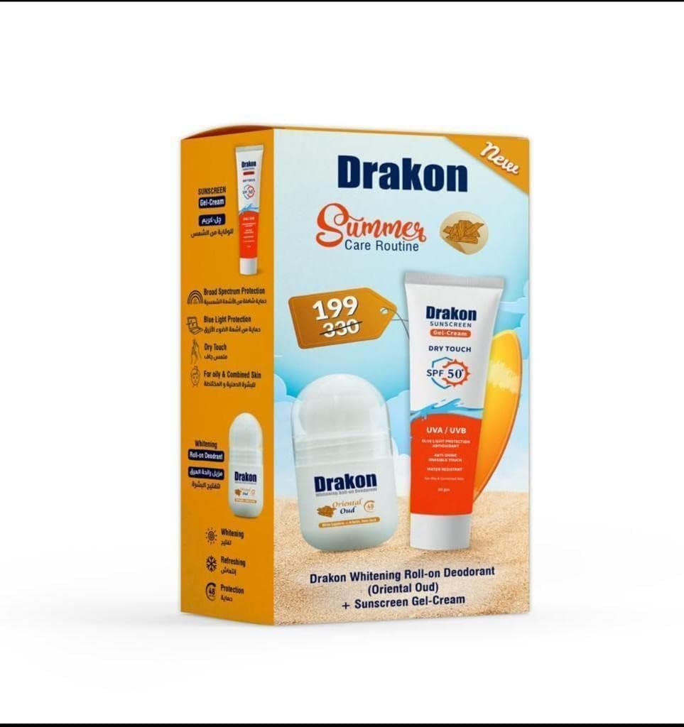 Drakon Whitening Roll On Deodoran Oriantal Oud 50 ml + Drakon Sunscreen Cream Gel 60 gm