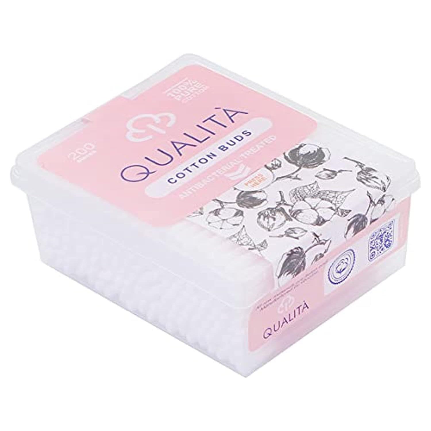 Qualita Antibacterial Cotton Buds 200 Pcs