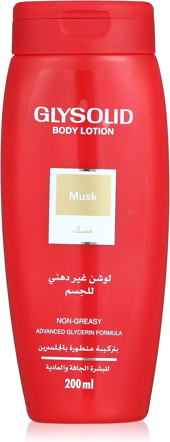 Glysolid musk body lotion for dry and normal skin, 200 m