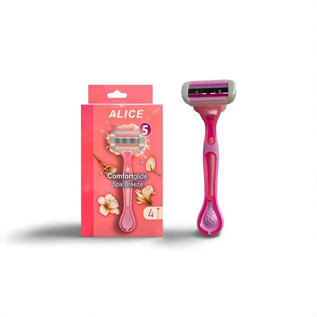 Alice Razor Qatar Alice Comfort Glide Women's Razor 5 Layer Blades with Aloe Vera and ...