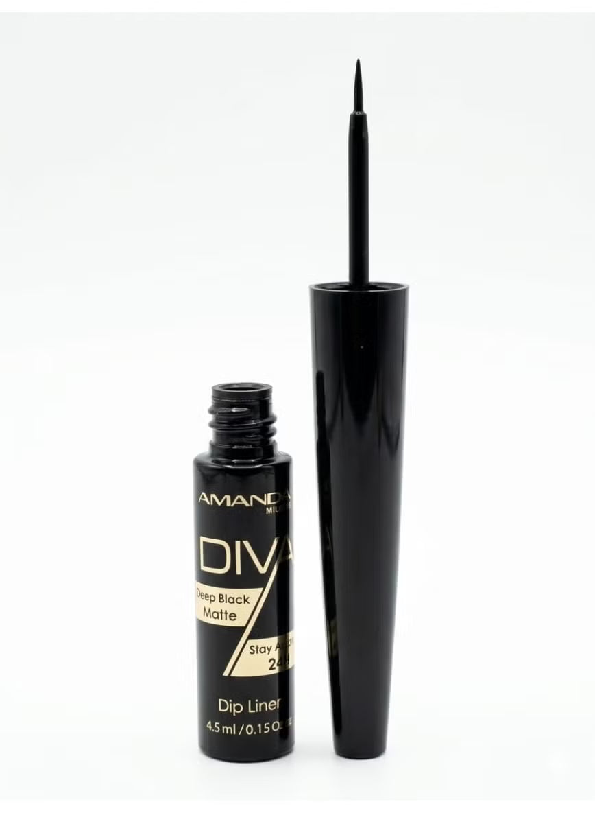 Diva Deep Black Matte Dip Liner