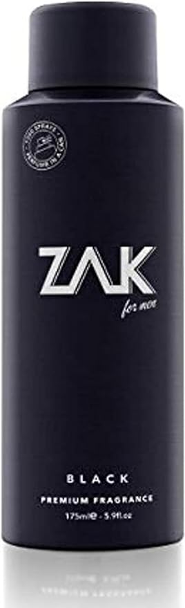 ZAK Black Eau De Toilette Spray For Him 175 ml