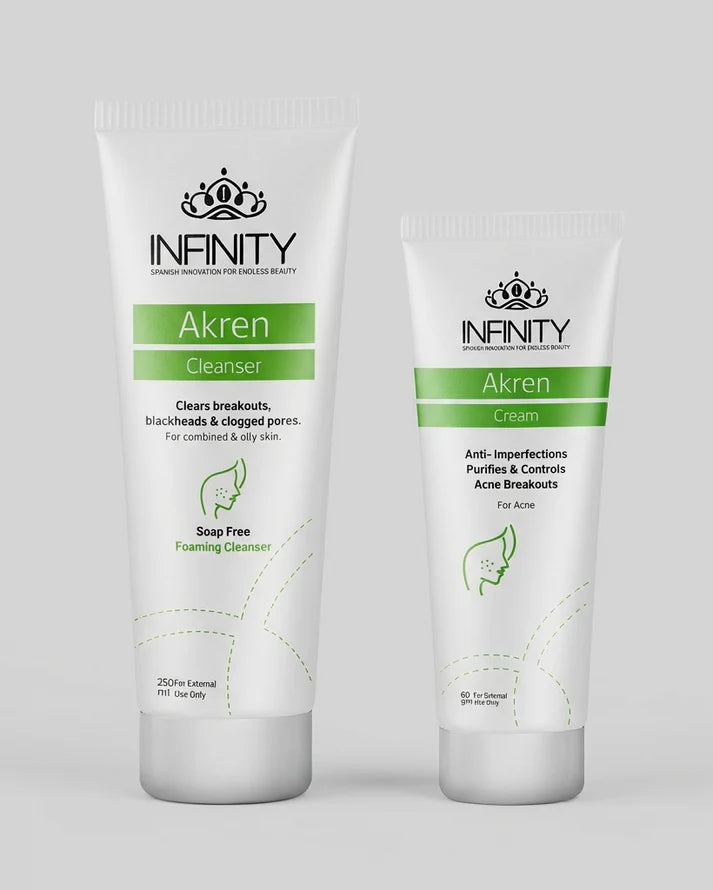 Infinity Akren Cleanser + Infinity Akren Cream 250ml+60gm