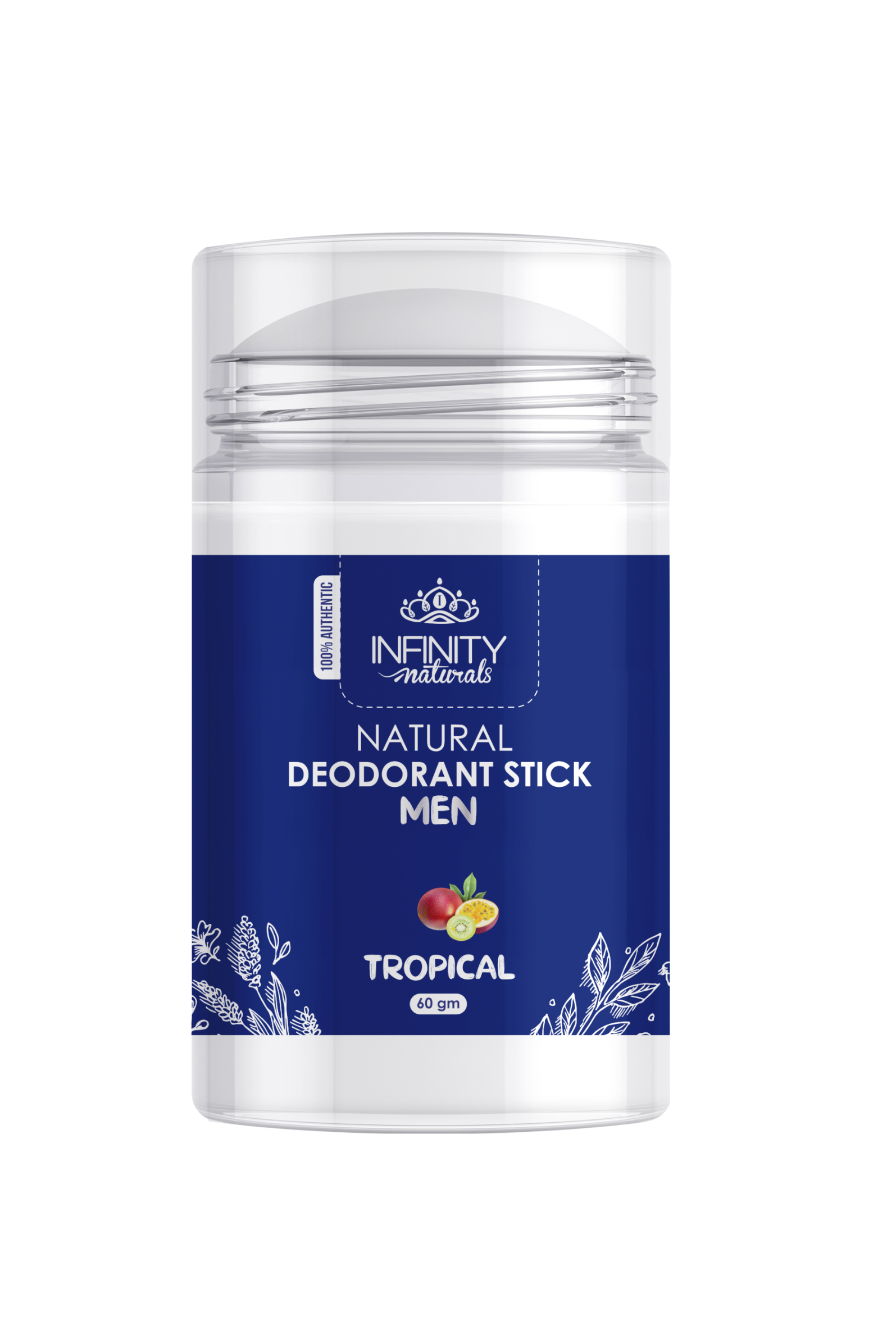 Infinity Natural Deodorant Stick Tropical for Men 60 gm