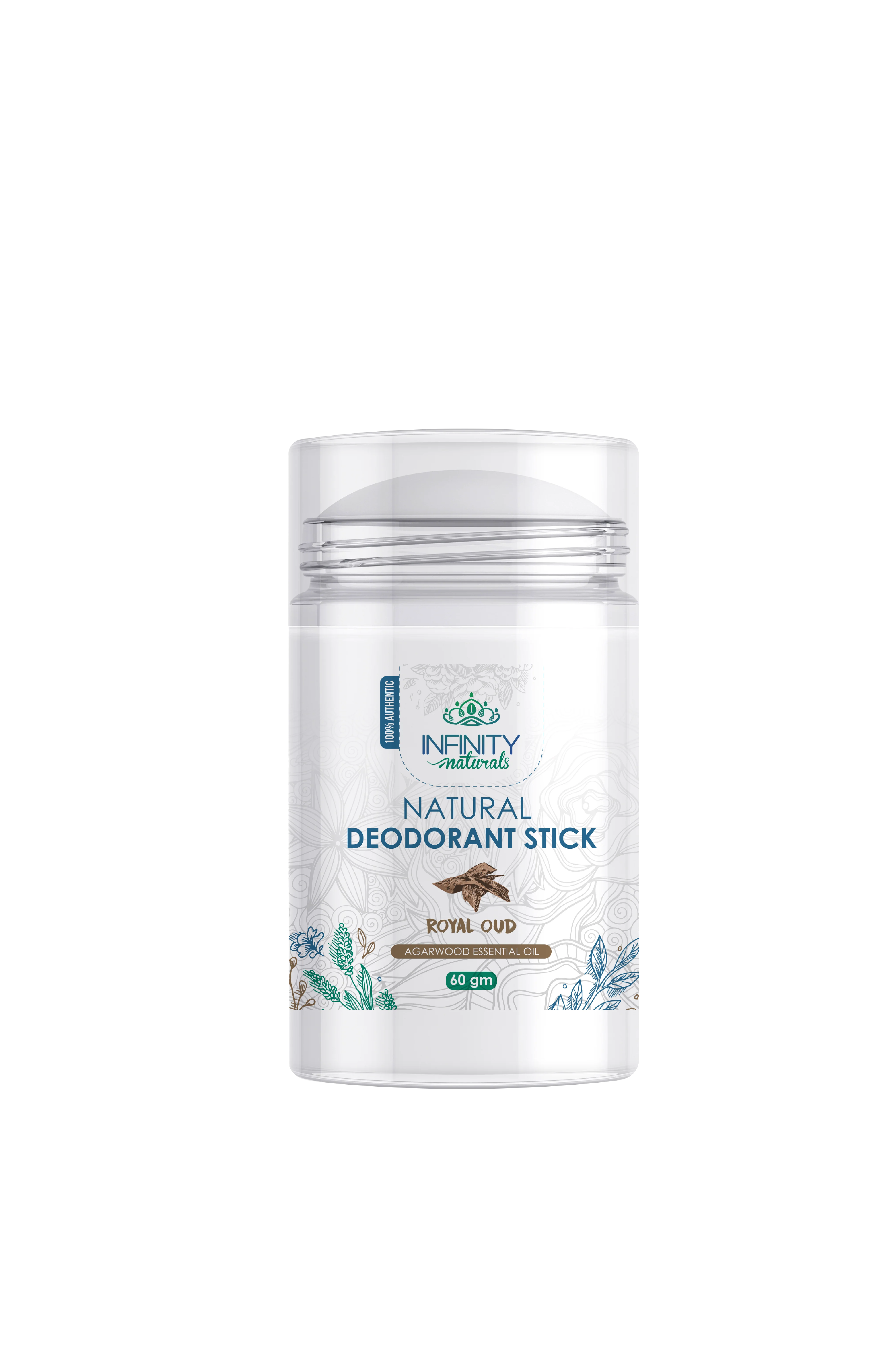 Infinity Naturals Natural Deodorant Stick Royal Oud 60 gm