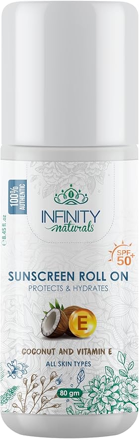 Infinity Naturals Sunscreen Roll on - SPF50+ all Skin Types 80 gm
