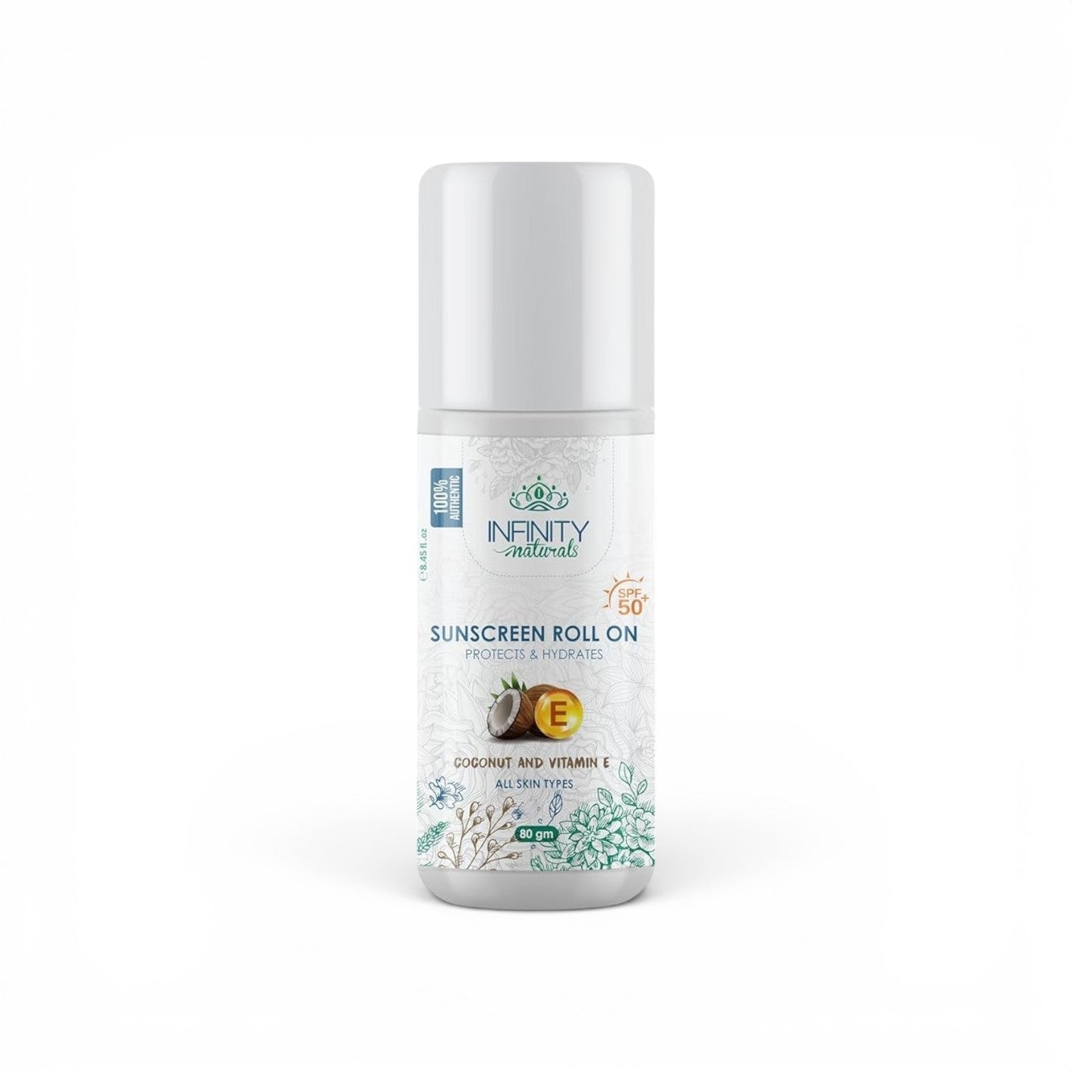 Infinity Naturals Sunscreen Roll on - SPF50+ all Skin Types 80 gm