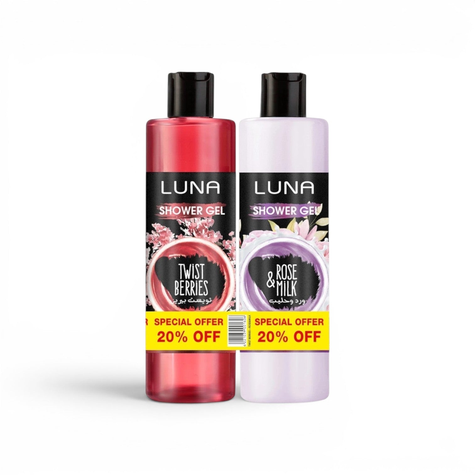 Shower Gel 500 ml Twist Berries + Rose&Milk - 20% Price OFF