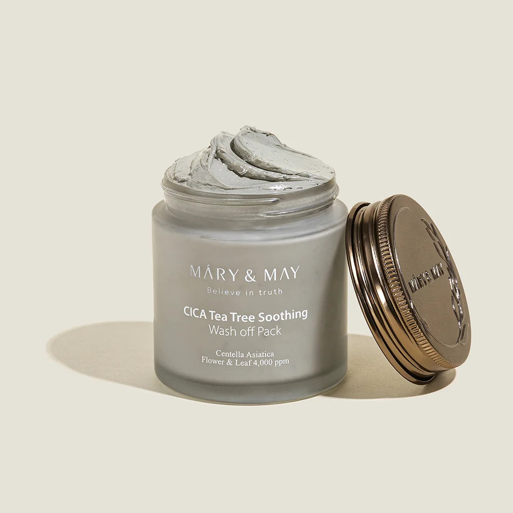 MARY & MAY Vegan CICA Tea Tree Soothing Wash Off Pack Mask-110ML