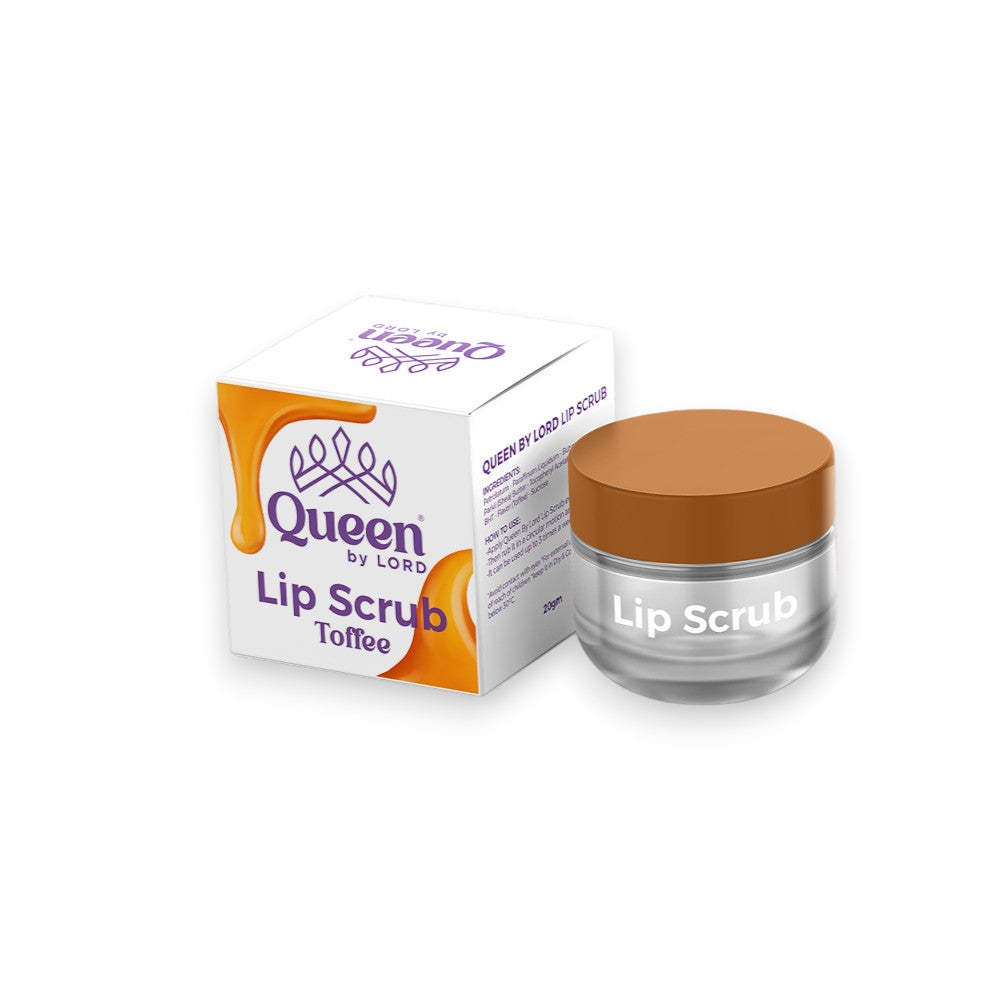 Queen By Lord Exfoliating Lip Scrub Toffee Flavored 20 Gm