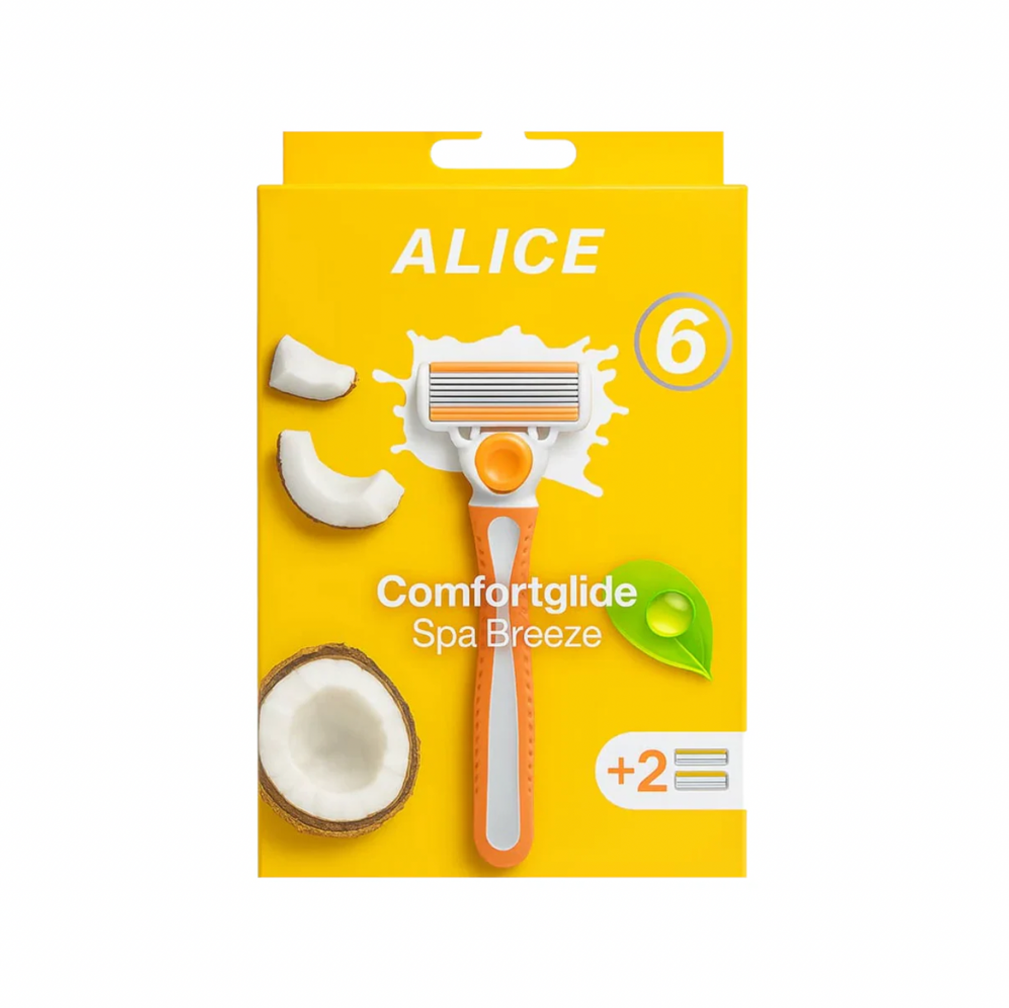 ماكينة حلاقة أليس كومفورت للنساء بدون تهيج، شفرتان