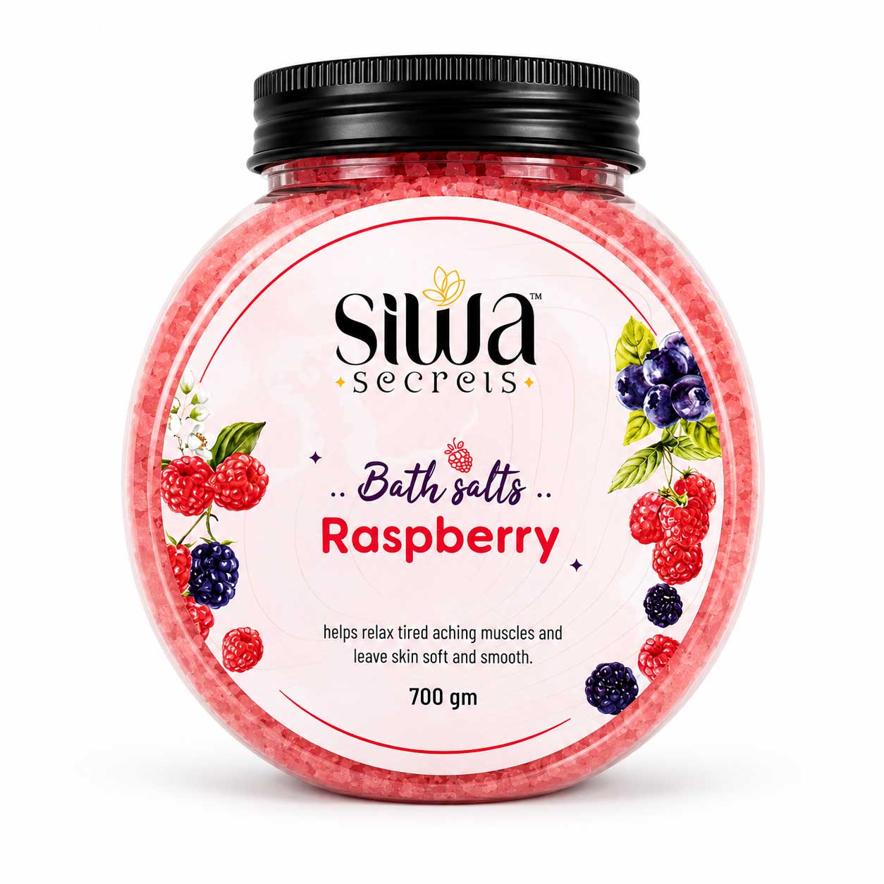 Siwa secrets bath salts raspberry 700 gm