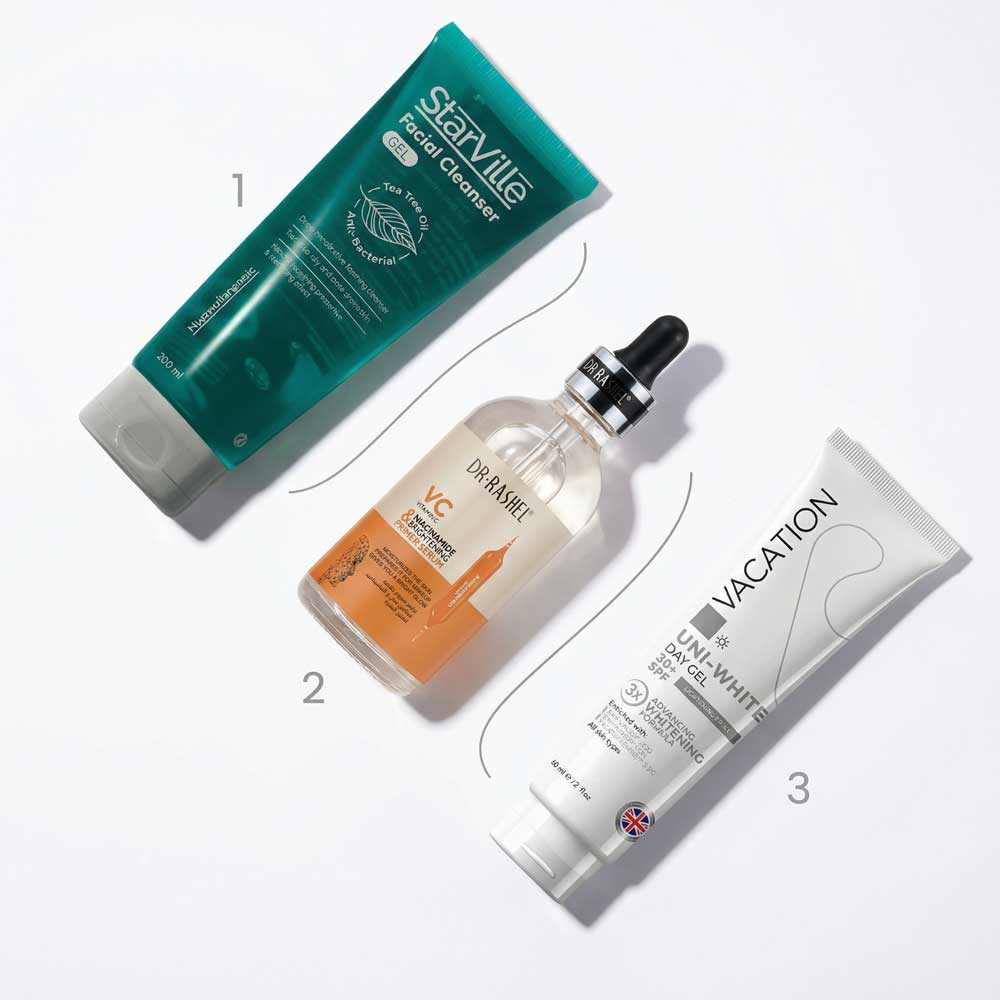 بشرة صافية في 3 خطوات