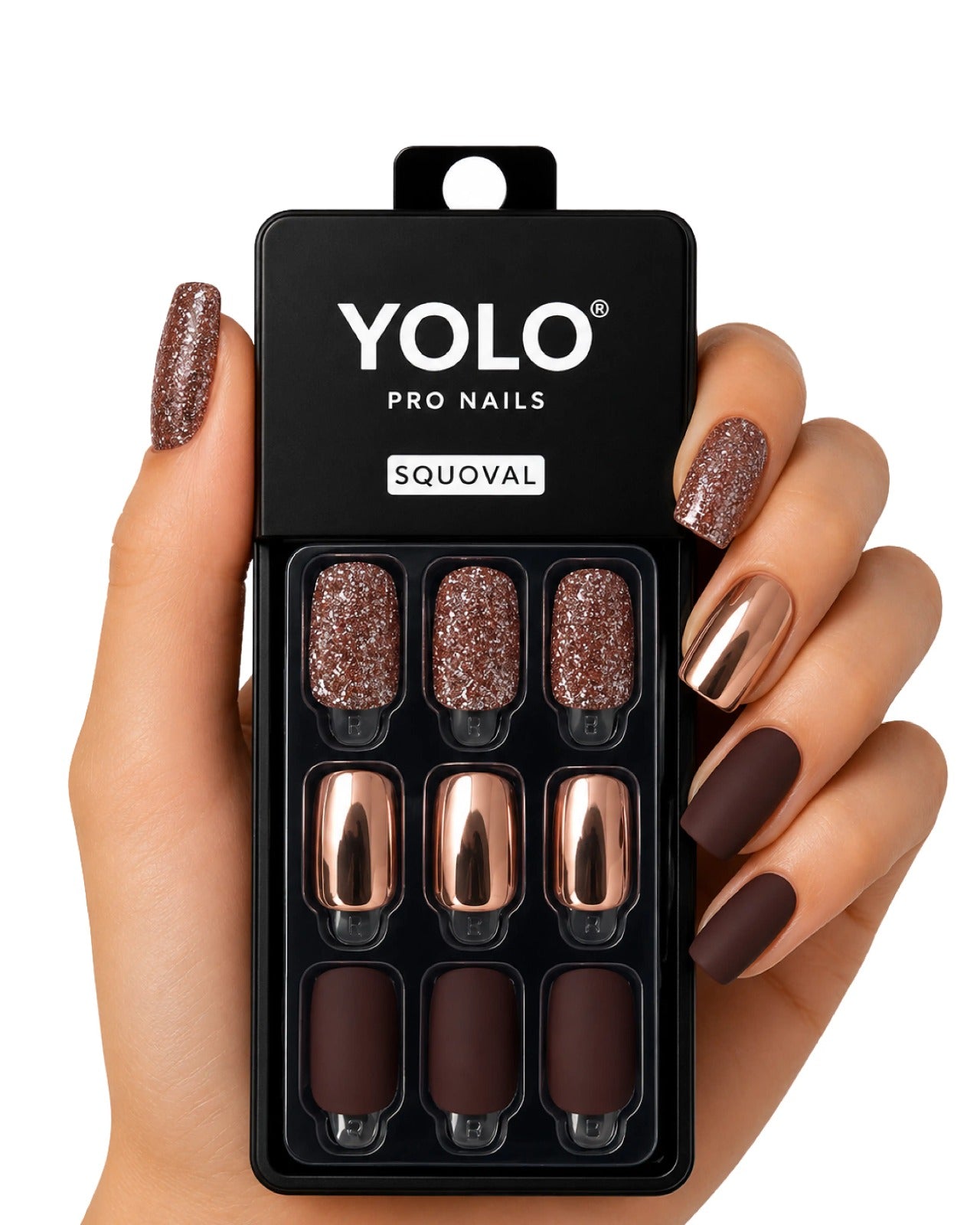 Yolo Pro Fake Nails - SS-109 Copper Crush