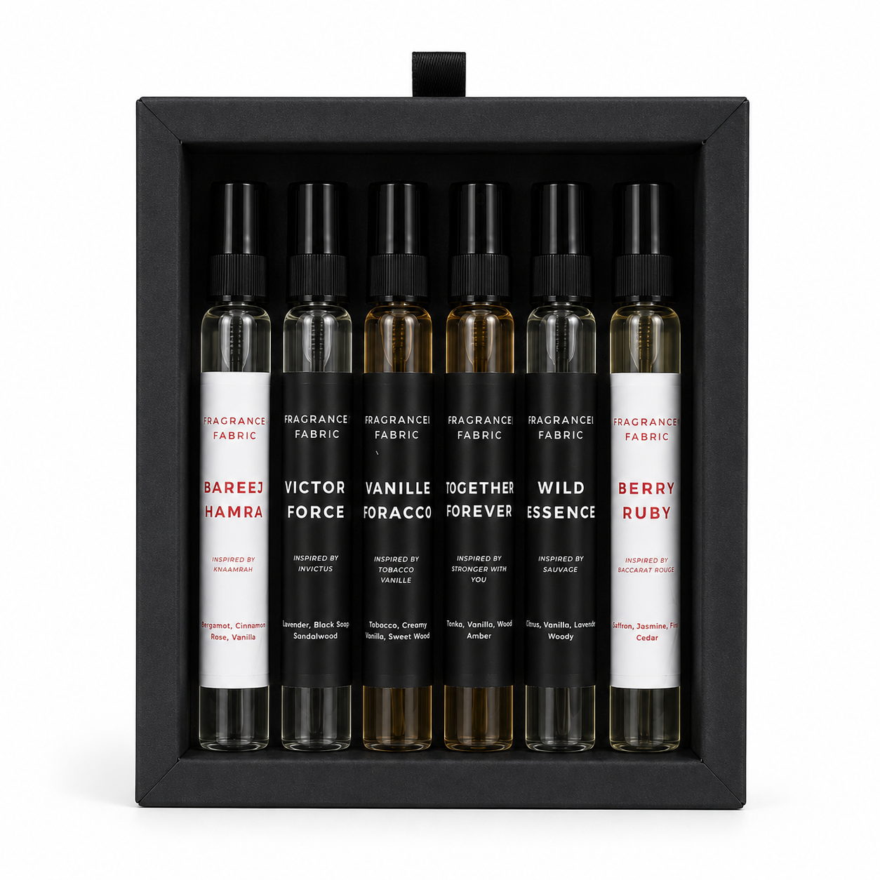 مجموعة Fragrance & Fabric للرجال، 6 زجاجات، 10 مل
