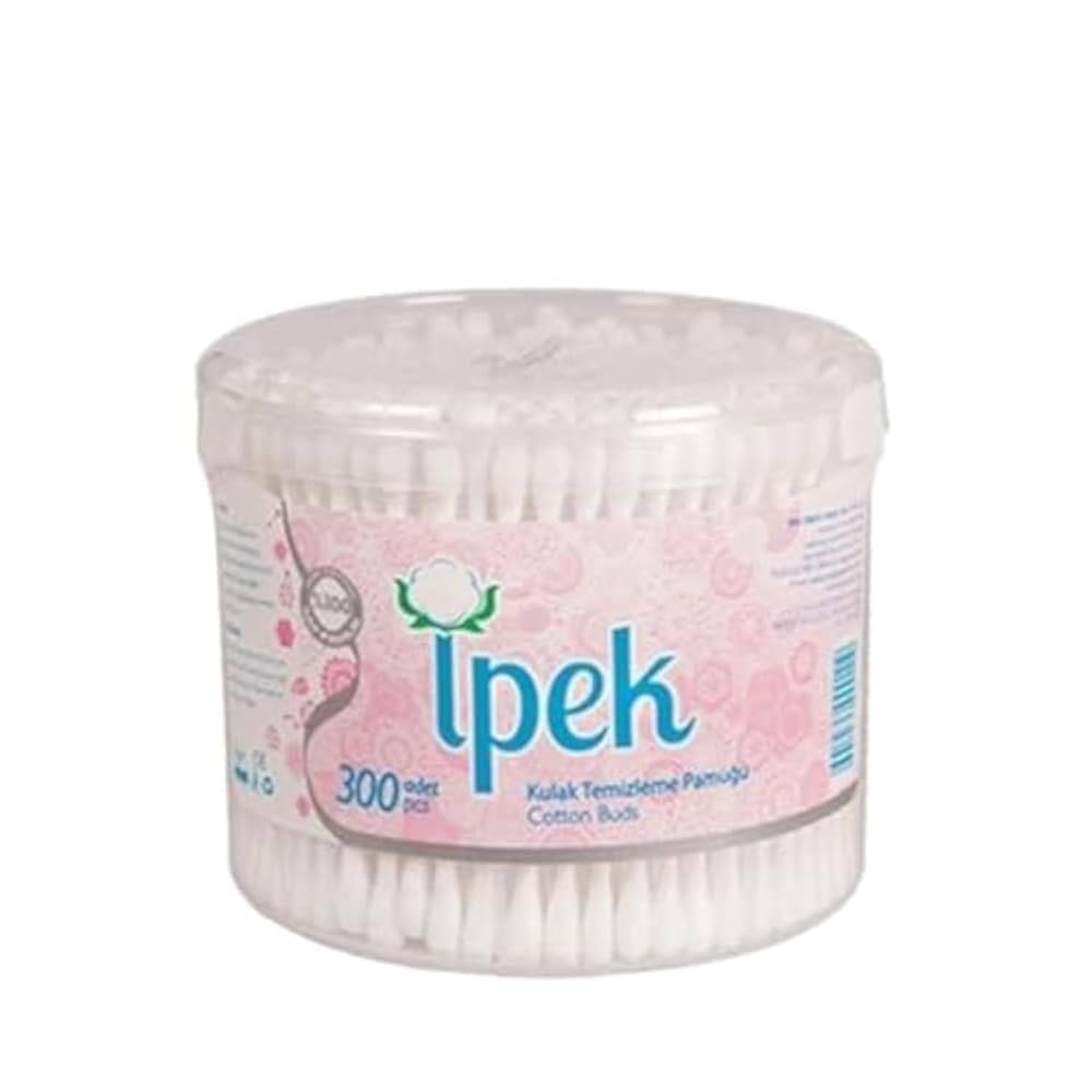 Ipek Cotton Wool Buds round Tub 300 Pcs