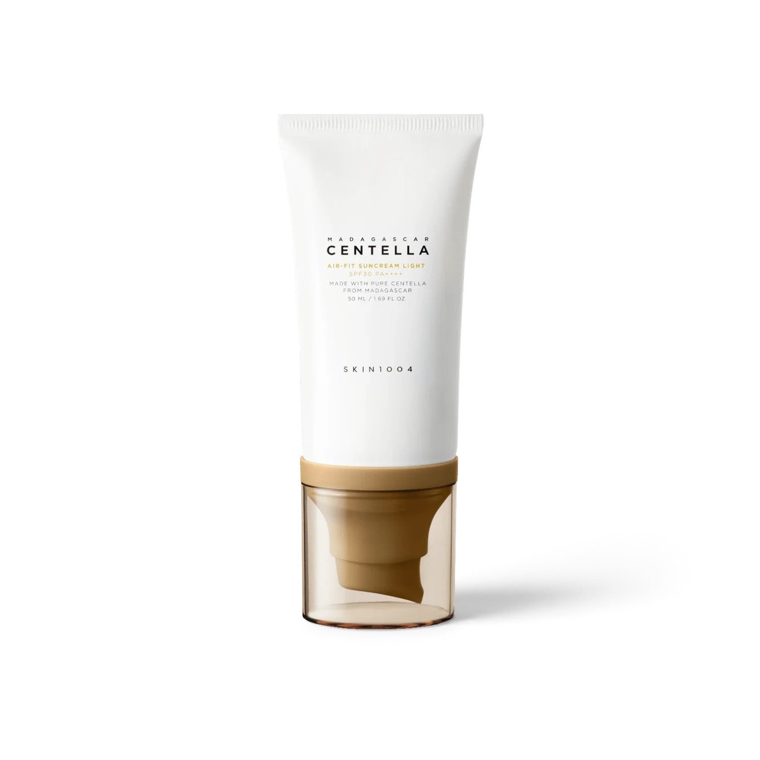 SKIN1004 Madagascar Centella Air-Fit Suncream Light 50ml from likemoon.shop in a white tube with a tan cap