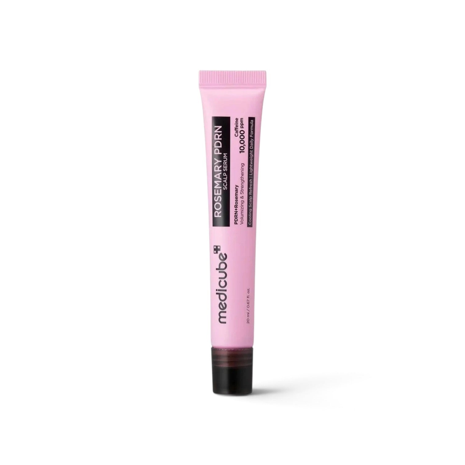 likemoon.shop MEDICUBE Rosemary PDRN scalp serum in a pink 20ml squeeze tube with caffeine for hair strengthening