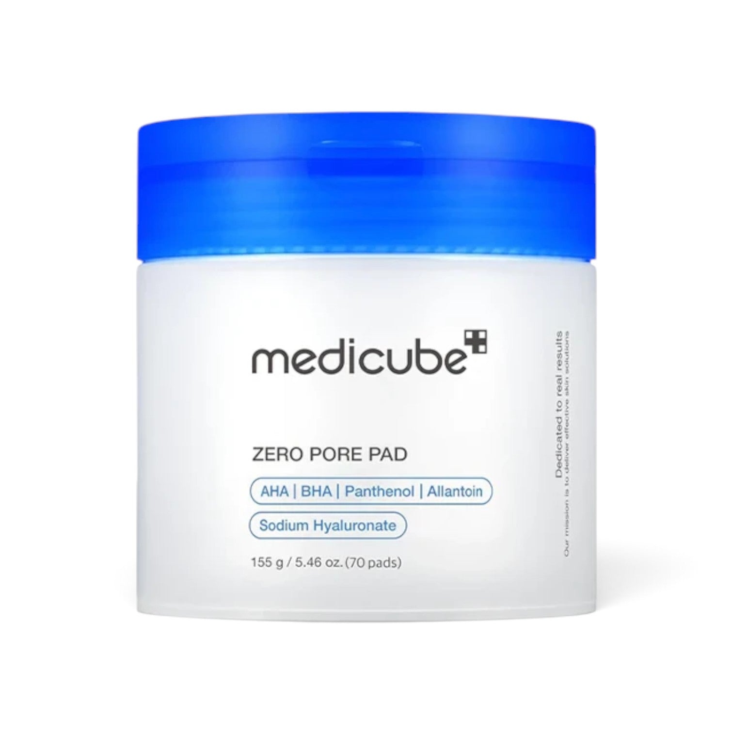 likemoon.shop MEDICUBE Zero Pore Pad 2.0 toner pads in a white jar with a blue lid for skincare exfoliation