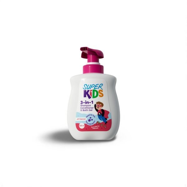 Superkids 3 In 1 Strawberry Milkshake Shampoo 500 ml