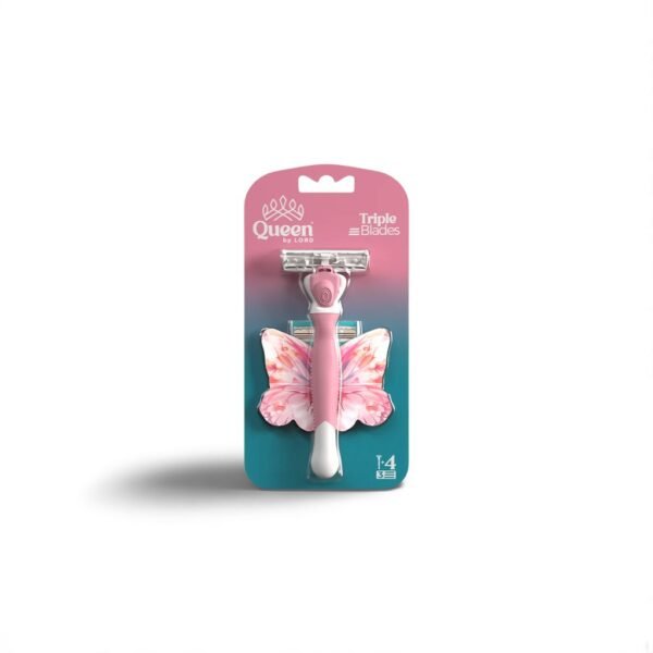 Queen Shaving System Razor Handle + 5 Refills Triple (For Women)