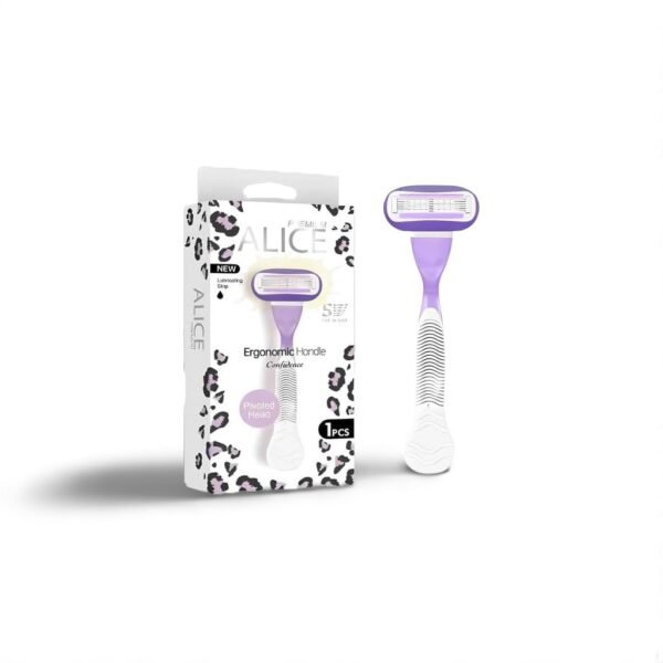 Alice Premium Razor For Women 3 Blades With Lubricating Strip (AS-24)